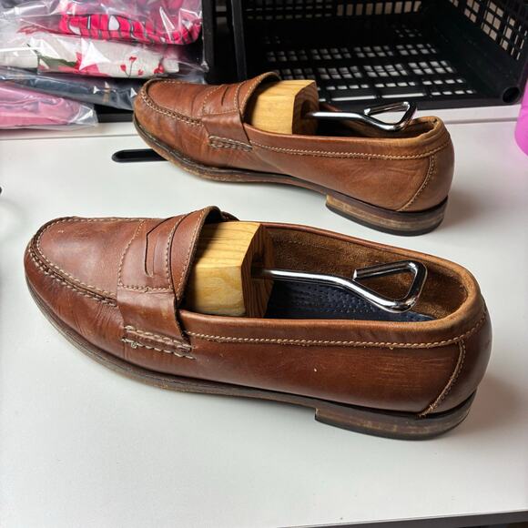 Cole Haan Grant Canoe Driving Penny Loafers Men\'s 11.5 Chestnut Brown Leather main image 7
